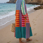 Custódia - Vestido Longo Patchwork — vista 3