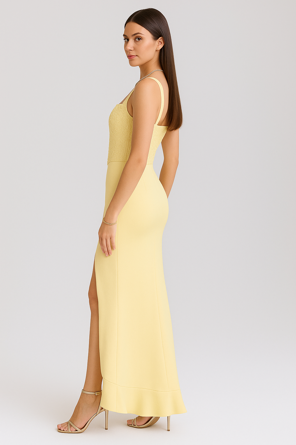Bela - Vestido Corset em Cetim — vista 2