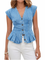 Vera - Top de Denim com Decote em V — vista 6
