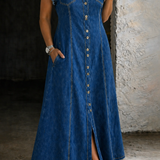 Leonor - Vestido de Jeans Tamanho Grande