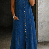 Leonor - Vestido de Jeans Tamanho Grande
