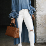 Vânia - Blusa Casual Denim