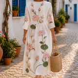 Ariana - Vestido com Estampado de Plantas e Flores — vista 2