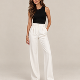 Amora | Calças Wide Leg de Corte Elegante