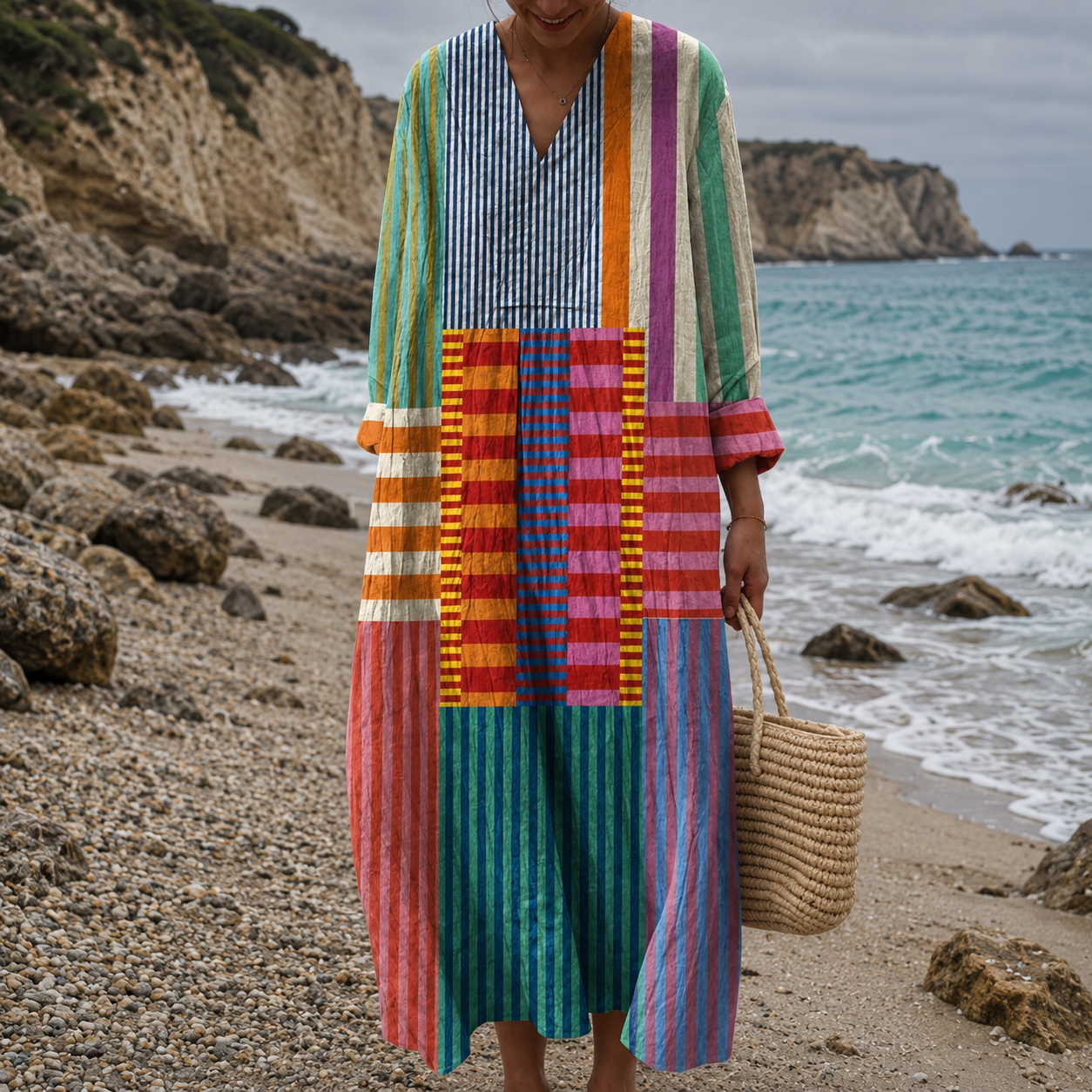 Custódia - Vestido Longo Patchwork