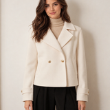 Catarina | Blazer Curto de Abotoamento Duplo