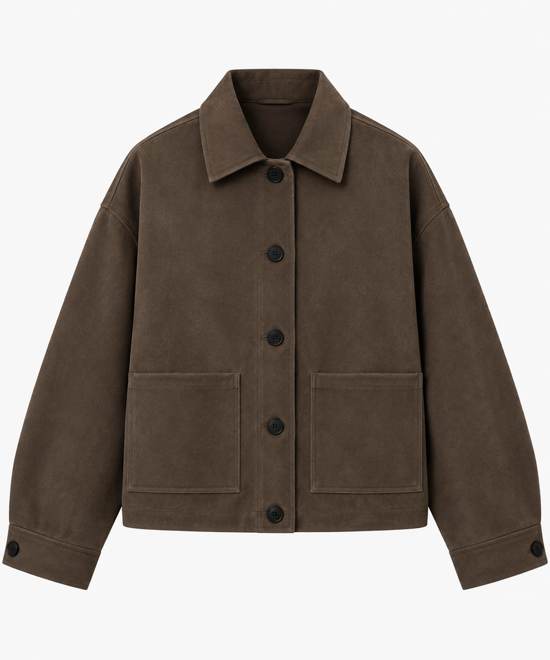 Mafalda | Casaco Oversized em Camurça