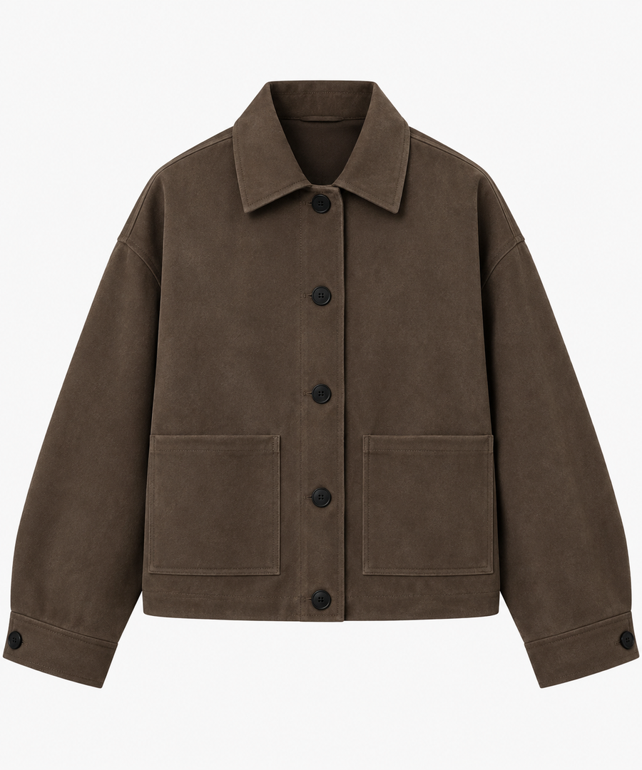 Mafalda | Casaco Oversized em Camurça