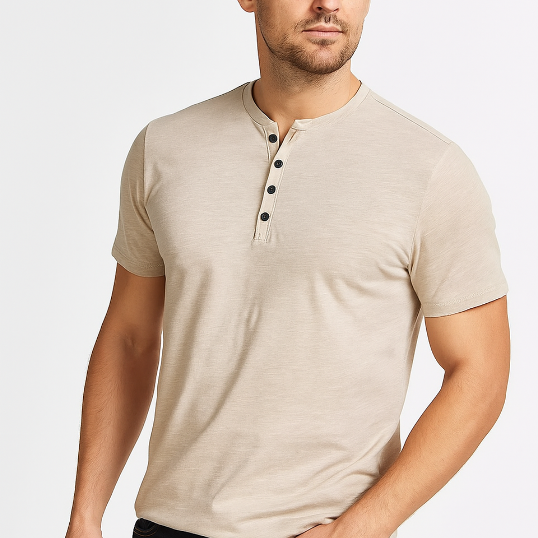 Camisa Henley - Gola com Botões — vista 2