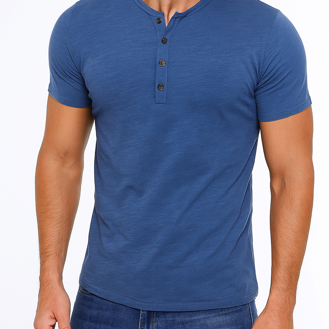 Camisa Henley - Gola com Botões — vista 5