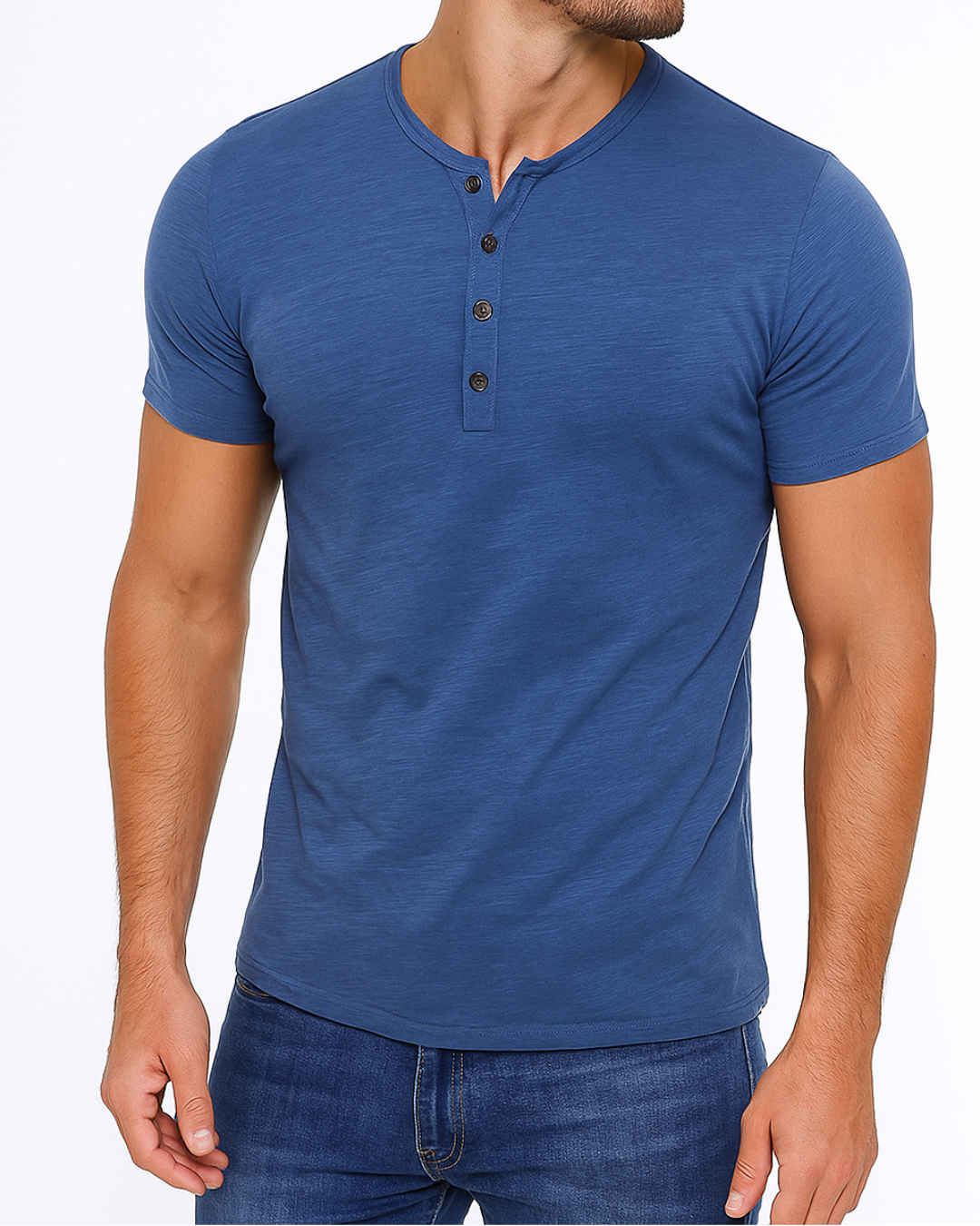 Camisa Henley - Gola com Botões — vista 5
