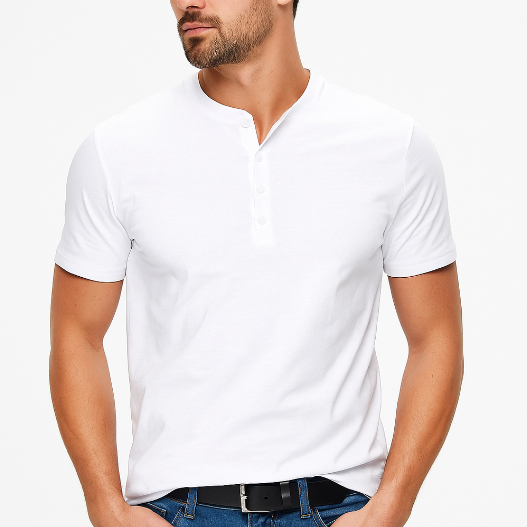 Camisa Henley - Gola com Botões — vista 7