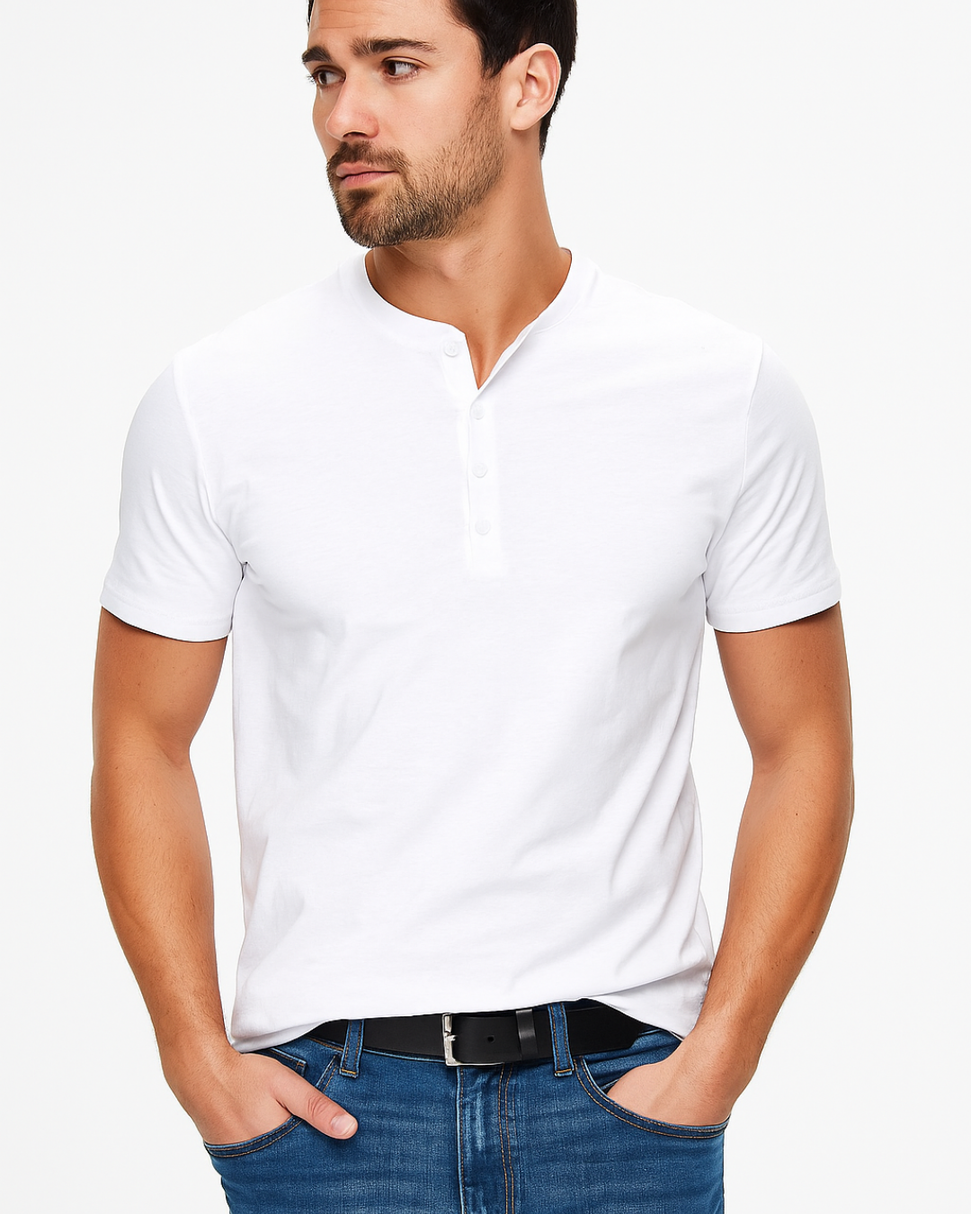 Camisa Henley - Gola com Botões — vista 7