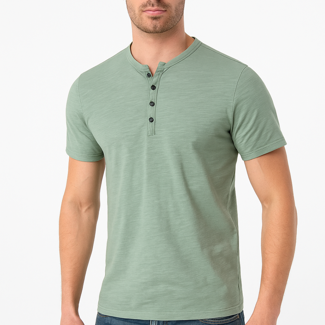 Camisa Henley - Gola com Botões — vista 8