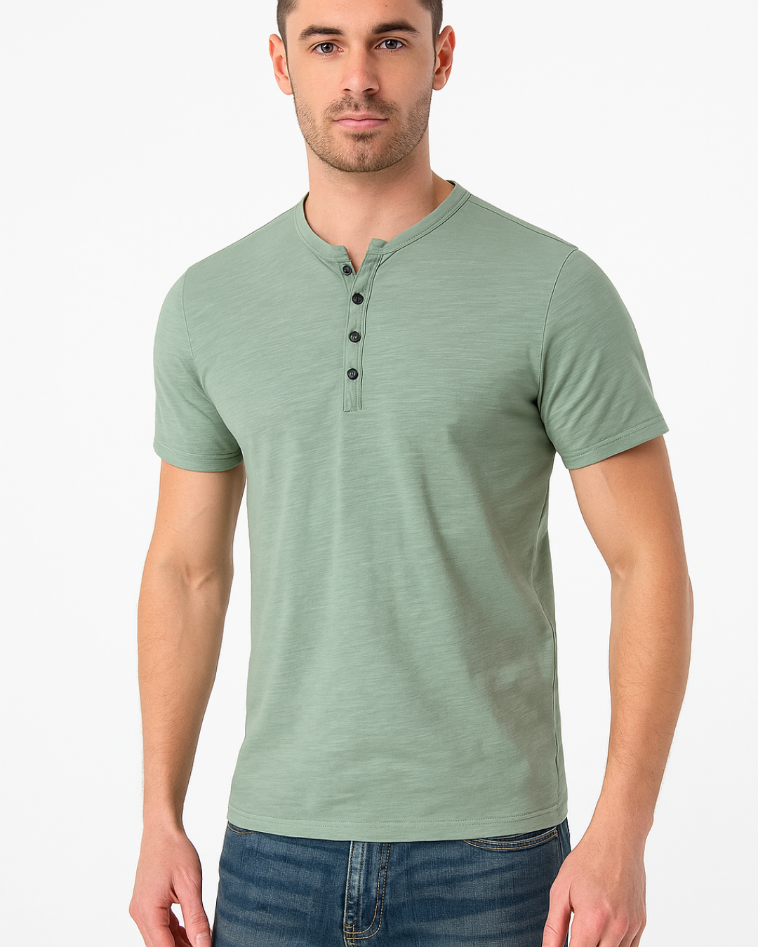 Camisa Henley - Gola com Botões — vista 8