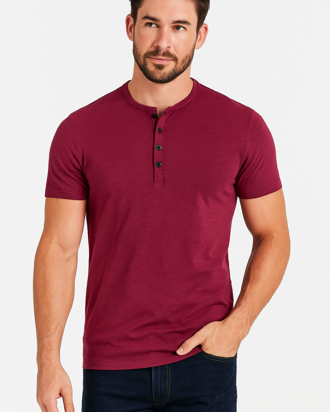 Camisa Henley - Gola com Botões — vista 9