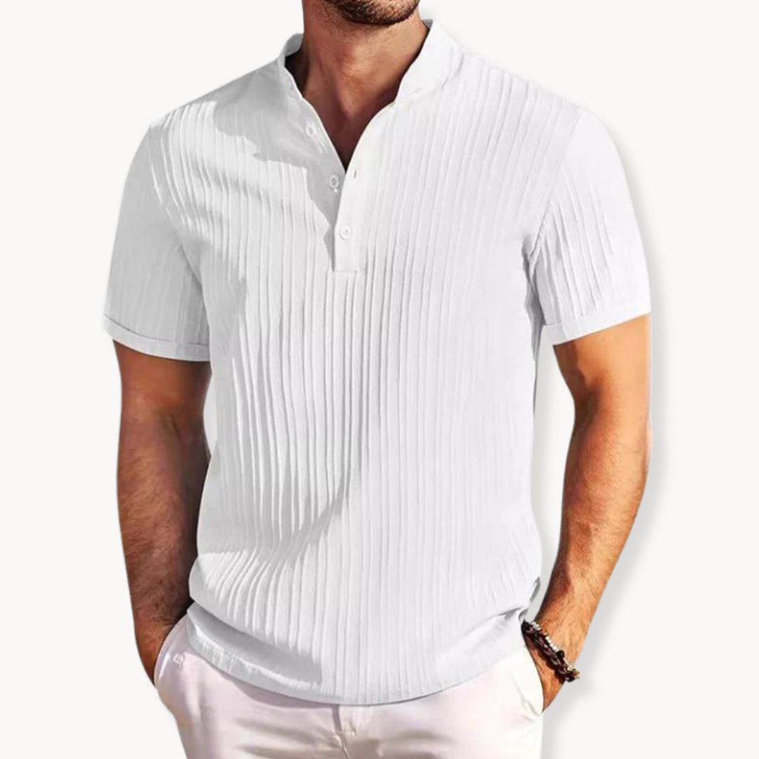 Camisa Henley - Placket Curto Botões — vista 4