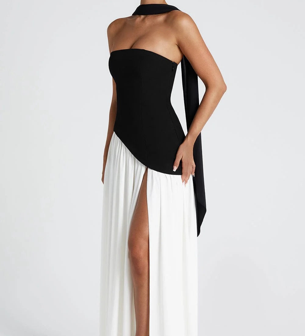 Nayara - Vestido Maxi Fenda Amarelo — vista 7