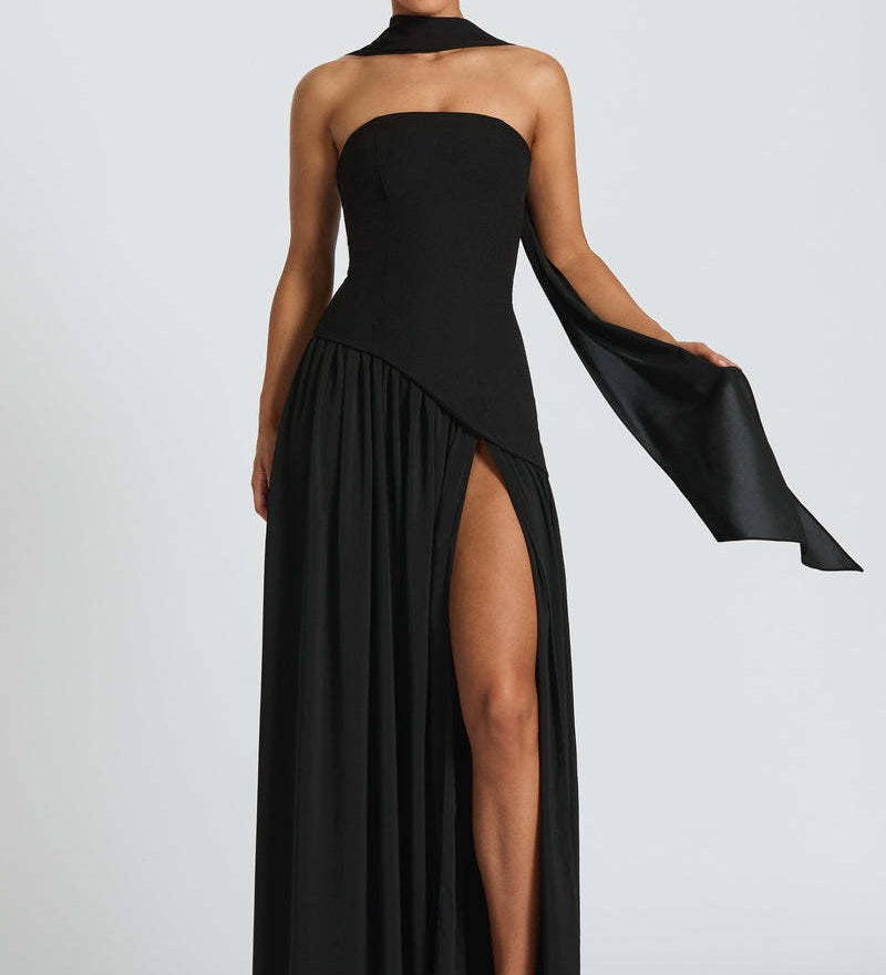 Nayara - Vestido Maxi Fenda Amarelo — vista 5