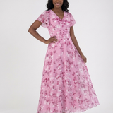 Noémie | Vestido Maxi em Chiffon Floral