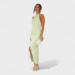 Camila - Vestido comprido com pregas — vista 3