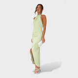 Camila - Vestido comprido com pregas — vista 3