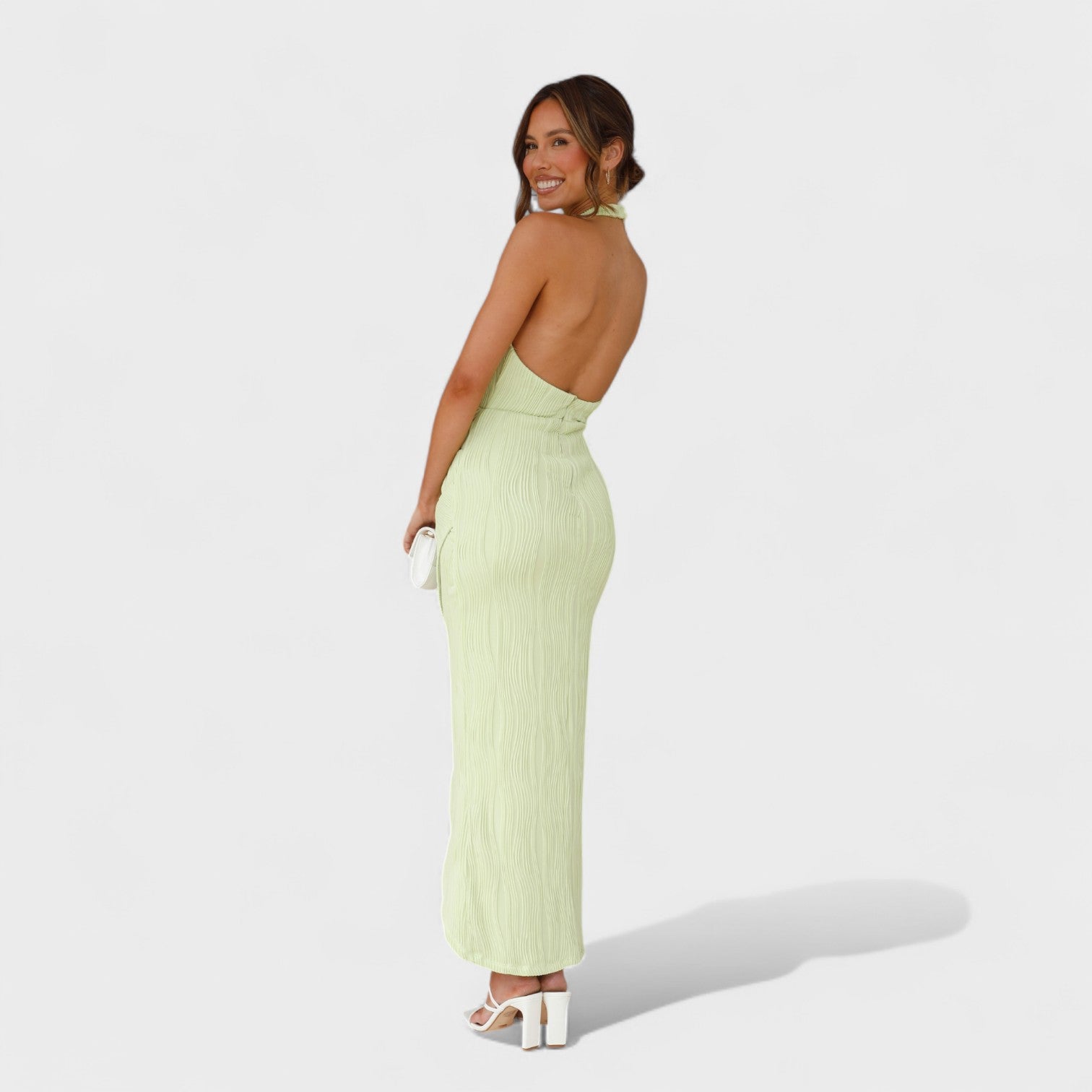 Camila - Vestido comprido com pregas — vista 6