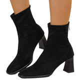 Valentina | Botins com efeito camurça