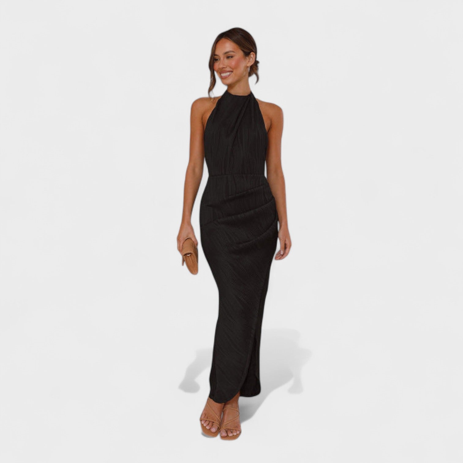 Camila - Vestido comprido com pregas — vista 7