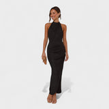 Camila - Vestido comprido com pregas — vista 7