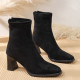 Valentina | Botins com efeito camurça