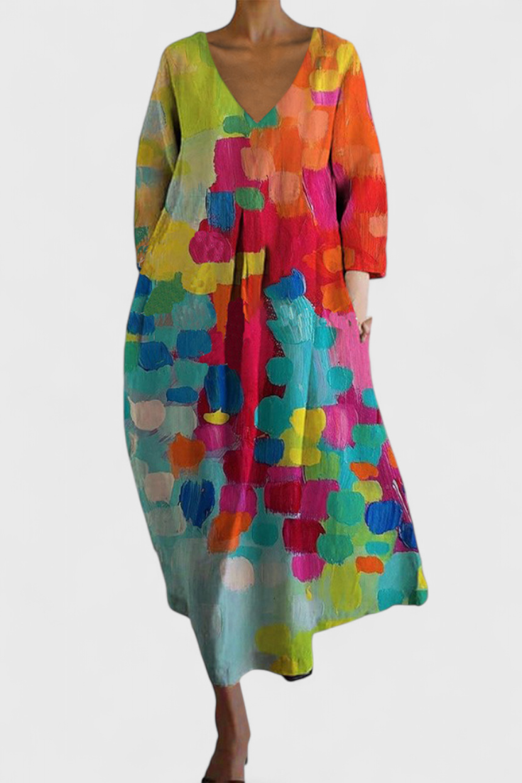 Ana - Vestido Fluido com Estampa — vista 2