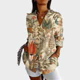 Camisa estilosa com estampa floral — vista 3