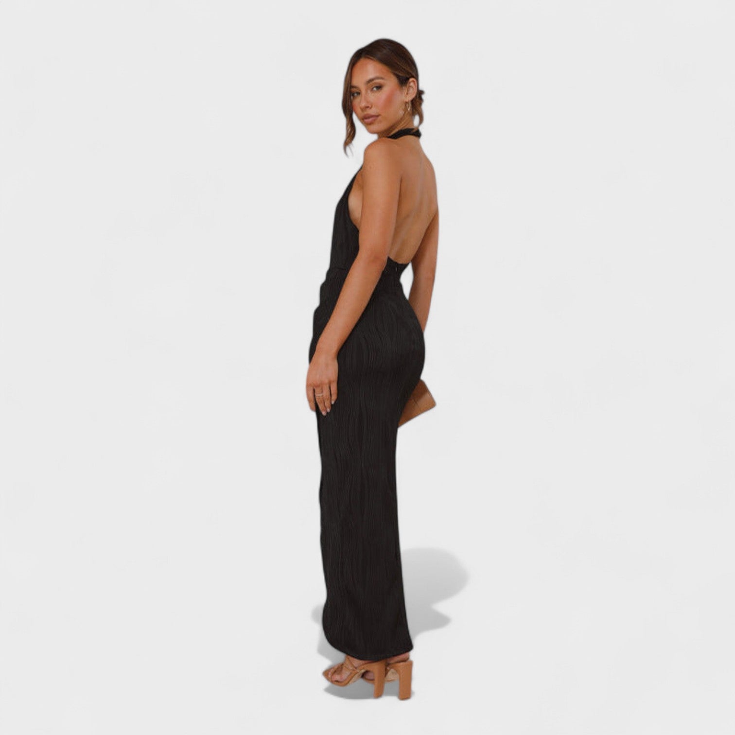 Camila - Vestido comprido com pregas — vista 9