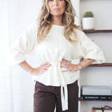 Leonor | Camisola de malha com cintura ajustável