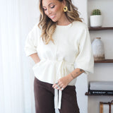 Leonor | Camisola de malha com cintura ajustável