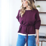 Leonor | Camisola de malha com cintura ajustável