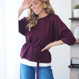 Leonor | Camisola de malha com cintura ajustável