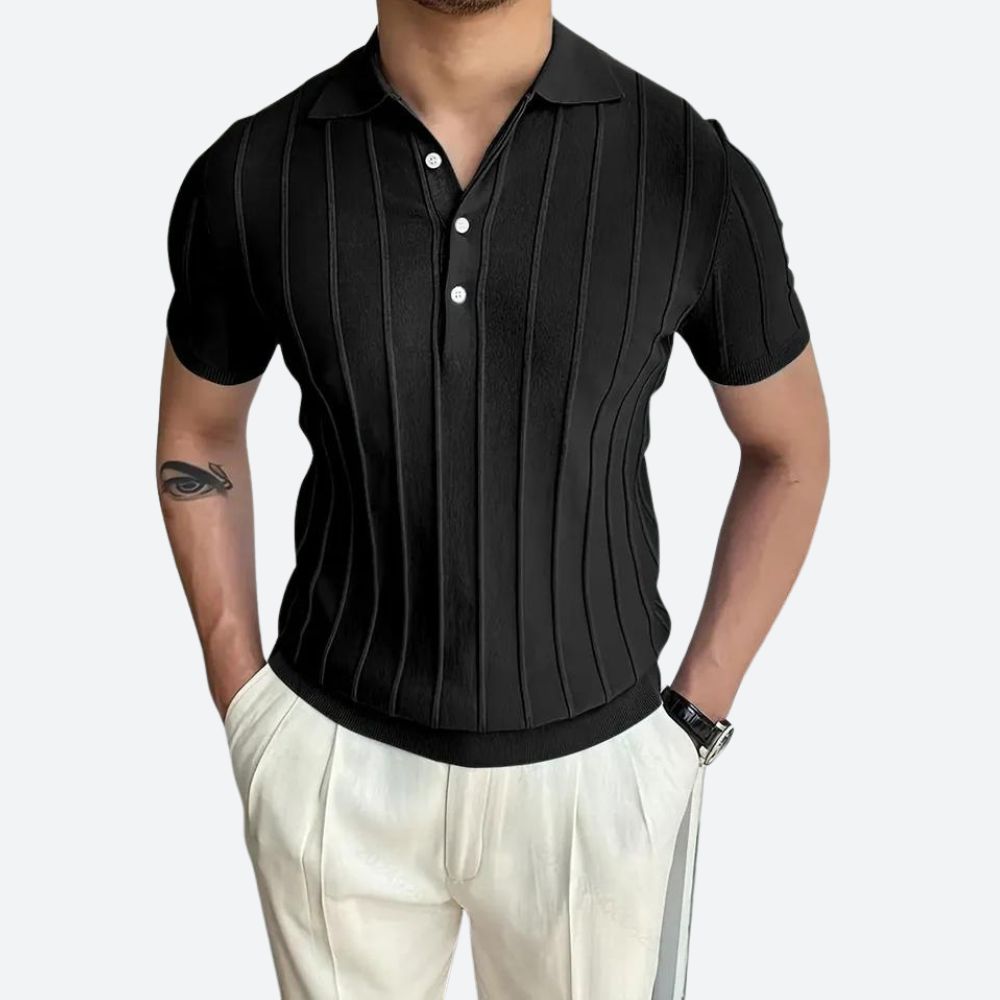 Camisa Polo - Mistura Elástica Decote V — vista 2