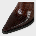 Botas com Design Croco e Salto Elegante — vista 7