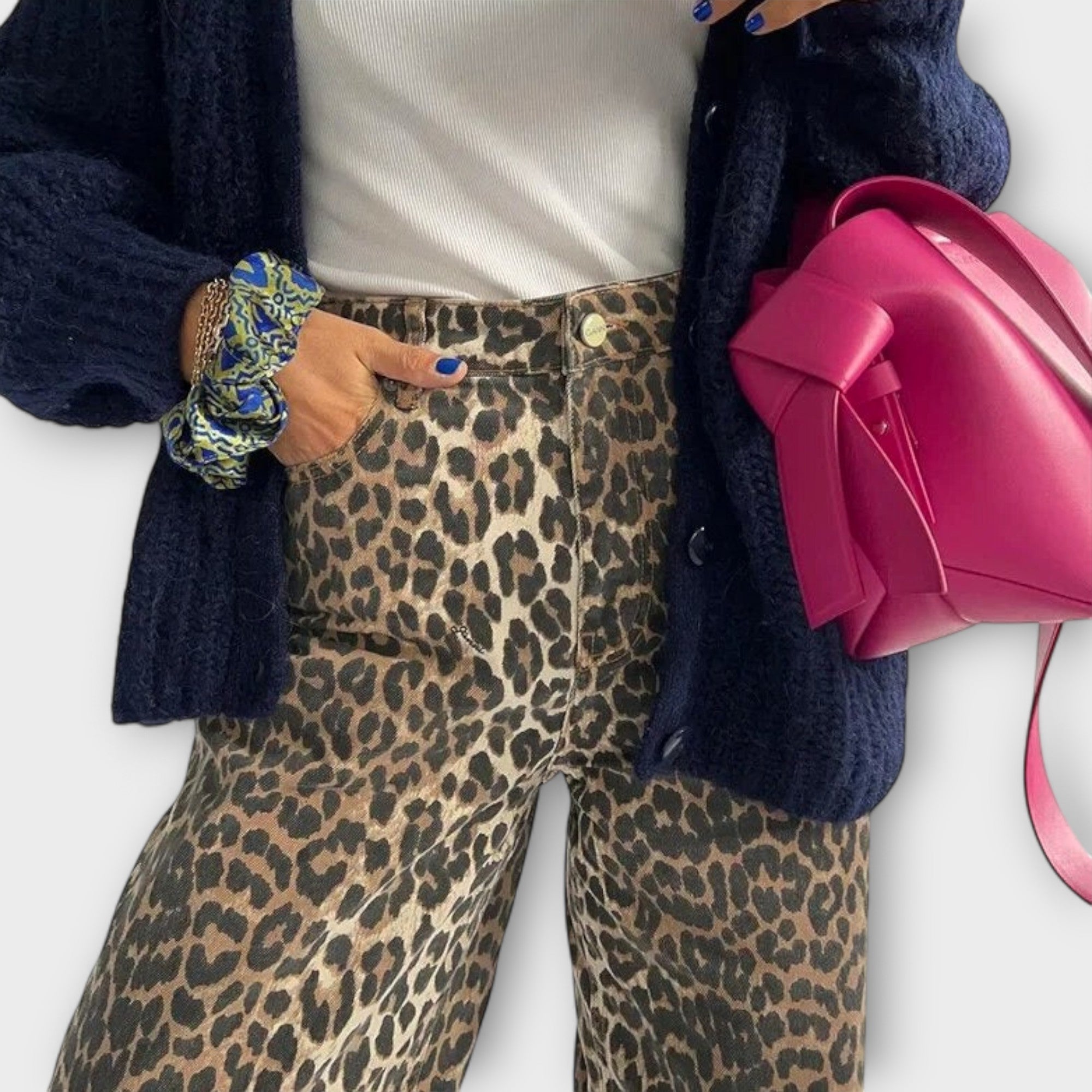 Chandra - Calças de ganga vintage leopardo — vista 2
