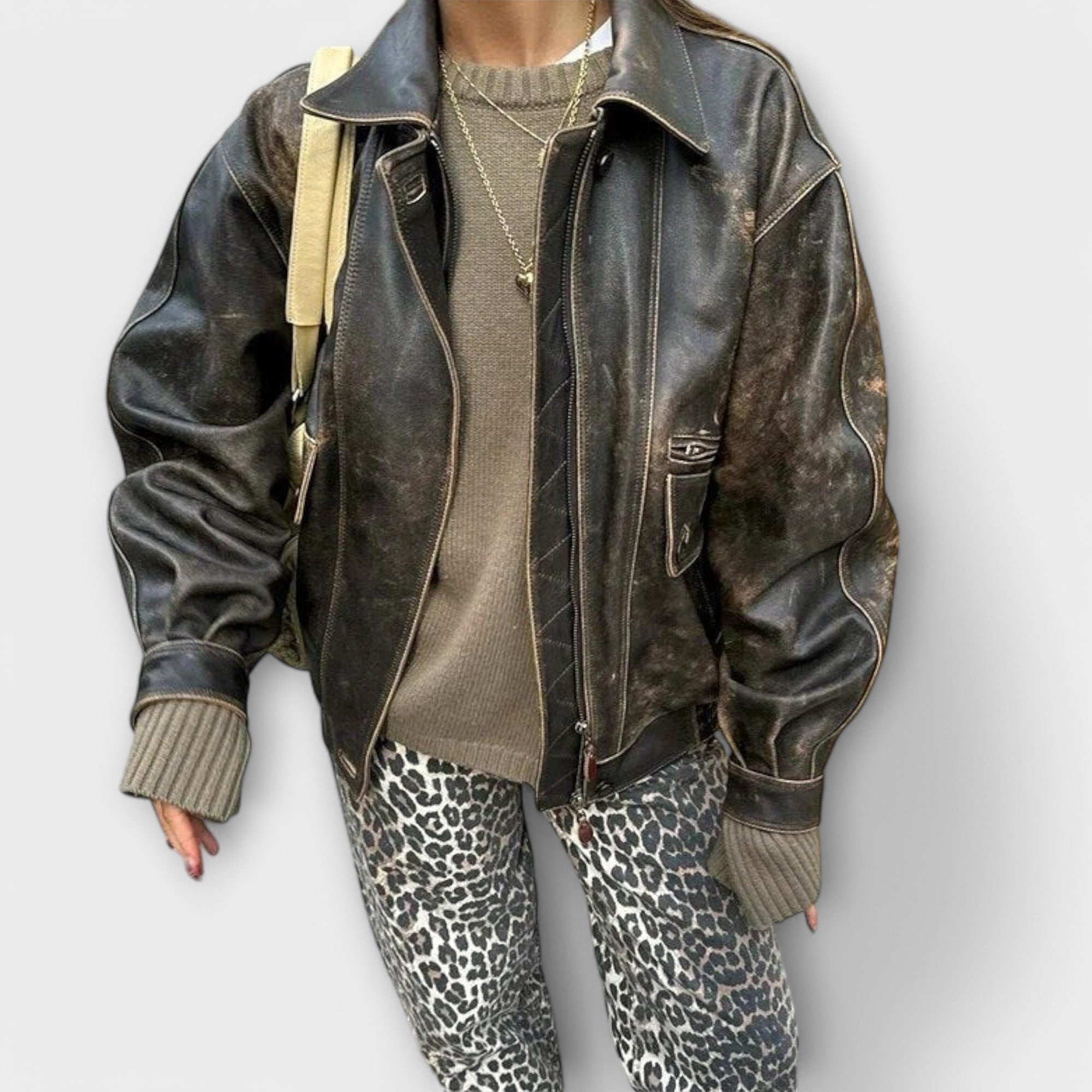 Chandra - Calças de ganga vintage leopardo — vista 5