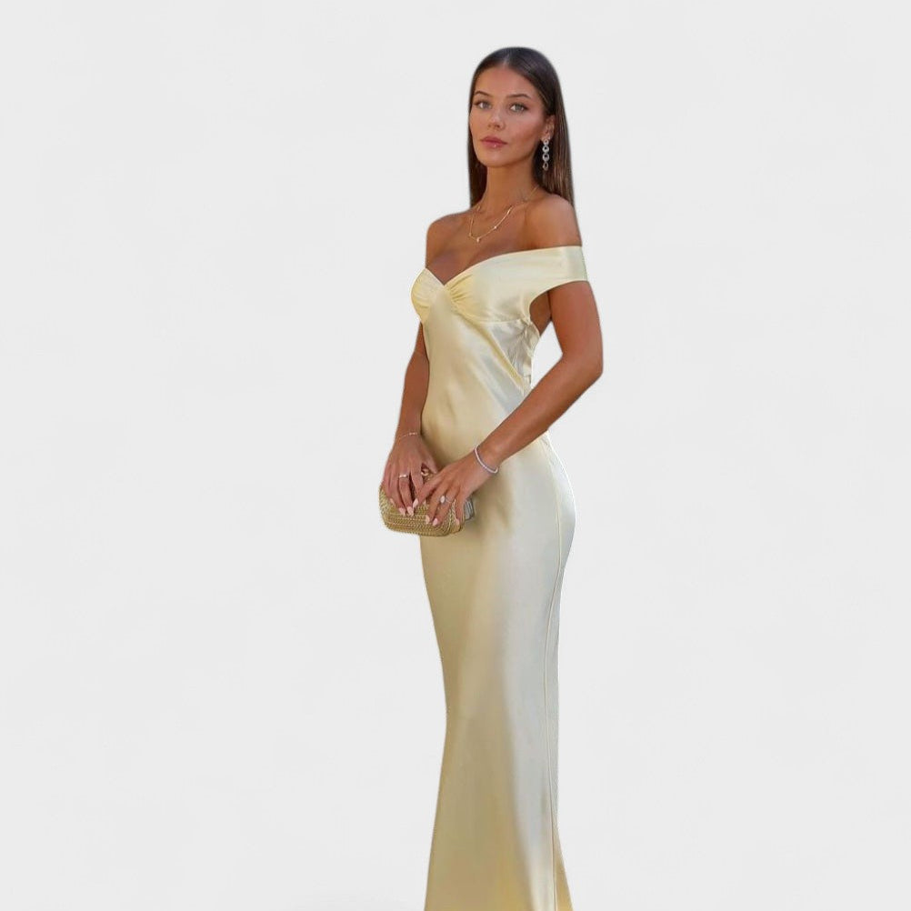 Bárbara - Vestido Maxi em Cetim