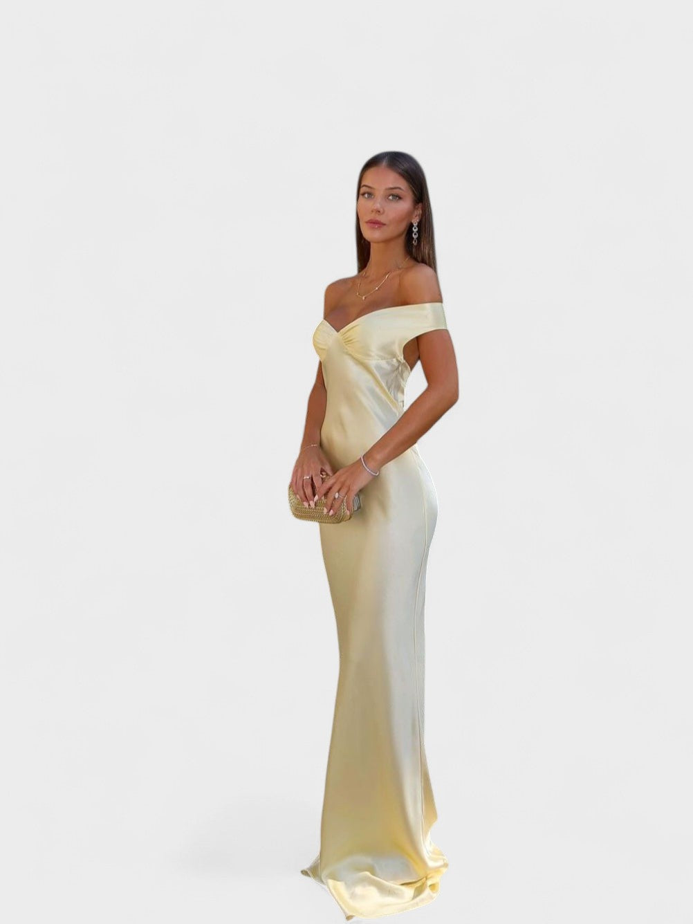 Bárbara - Vestido Maxi em Cetim