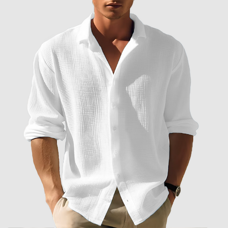 Camisa - Frente com Botões Barra Curvada — vista 2