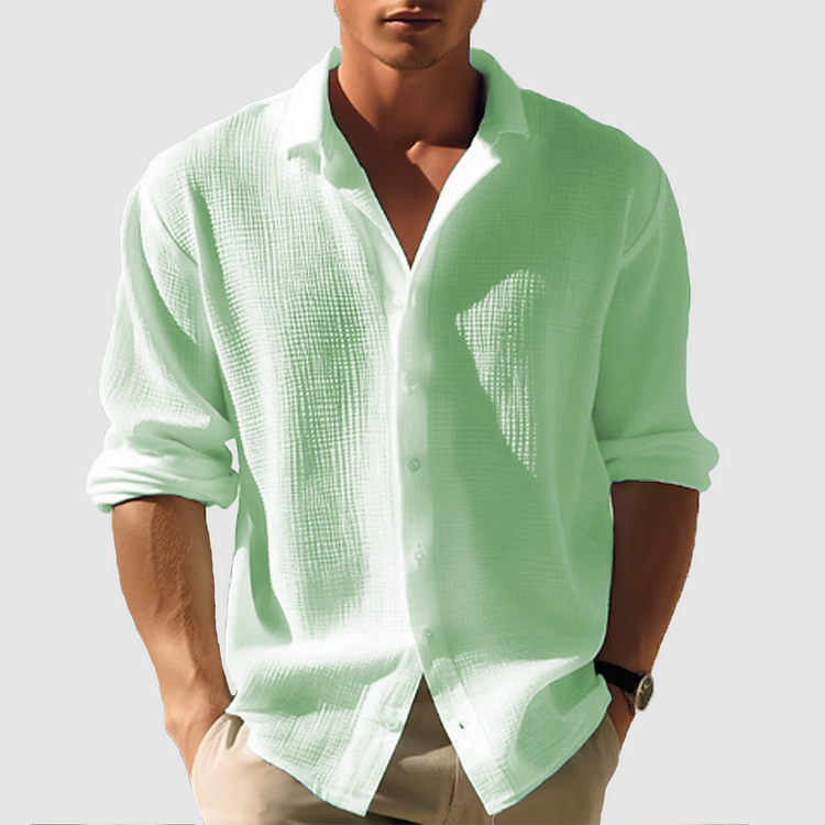 Camisa - Frente com Botões Barra Curvada — vista 3