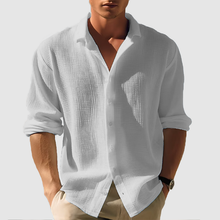Camisa - Frente com Botões Barra Curvada — vista 5