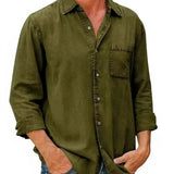 Camisa - Mistura de Denim Longa — vista 3