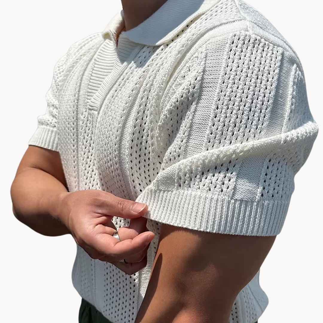 Camisa - Malha com Gola Aberta — vista 4