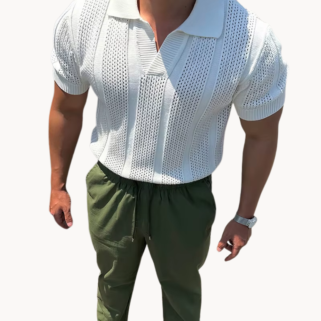 Camisa - Malha com Gola Aberta — vista 8